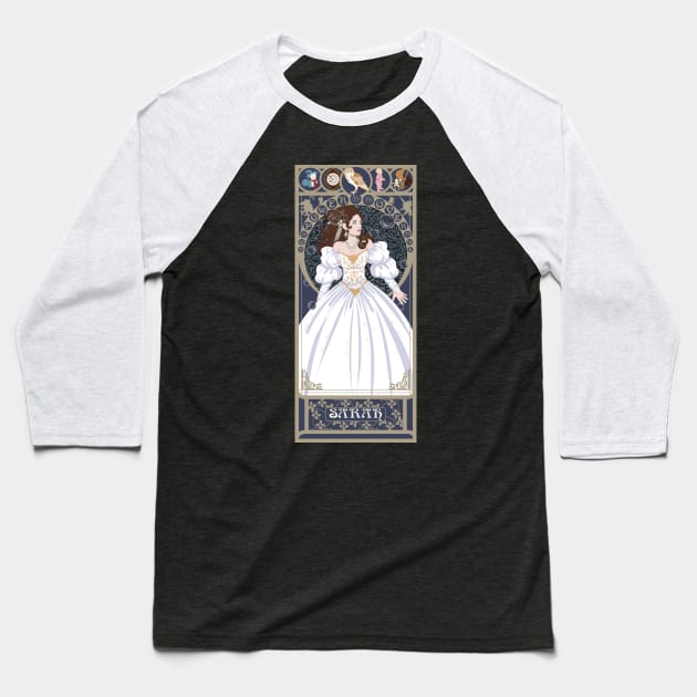 Sarah - art nouveau - labyrinth Baseball T-Shirt by captainlaserbeam